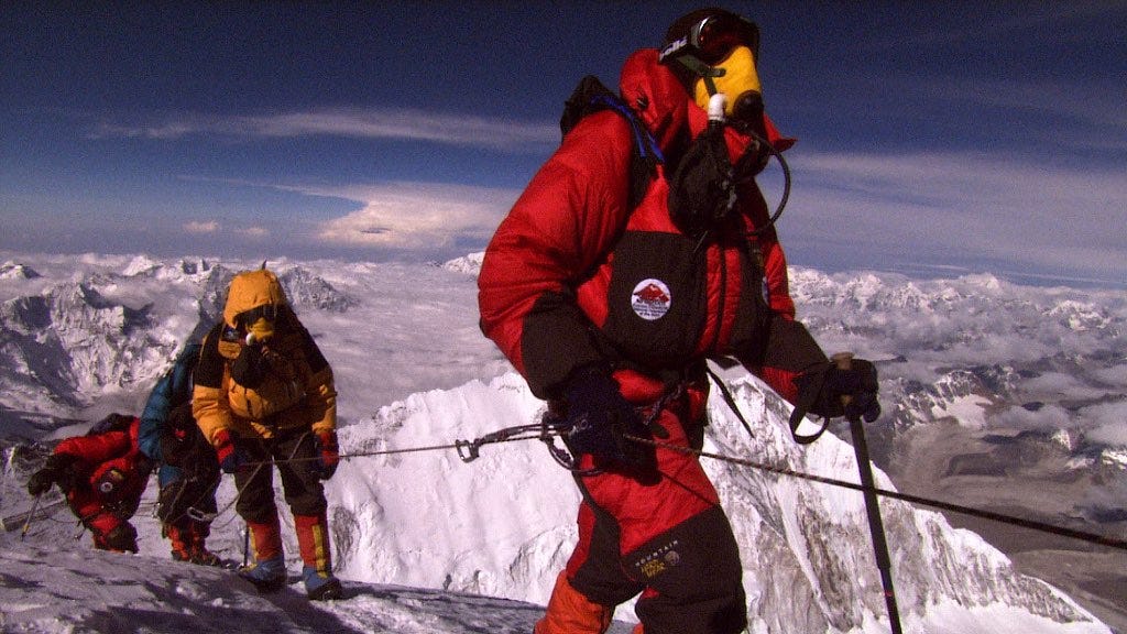 Erik Weihenmayer on Mount Everest