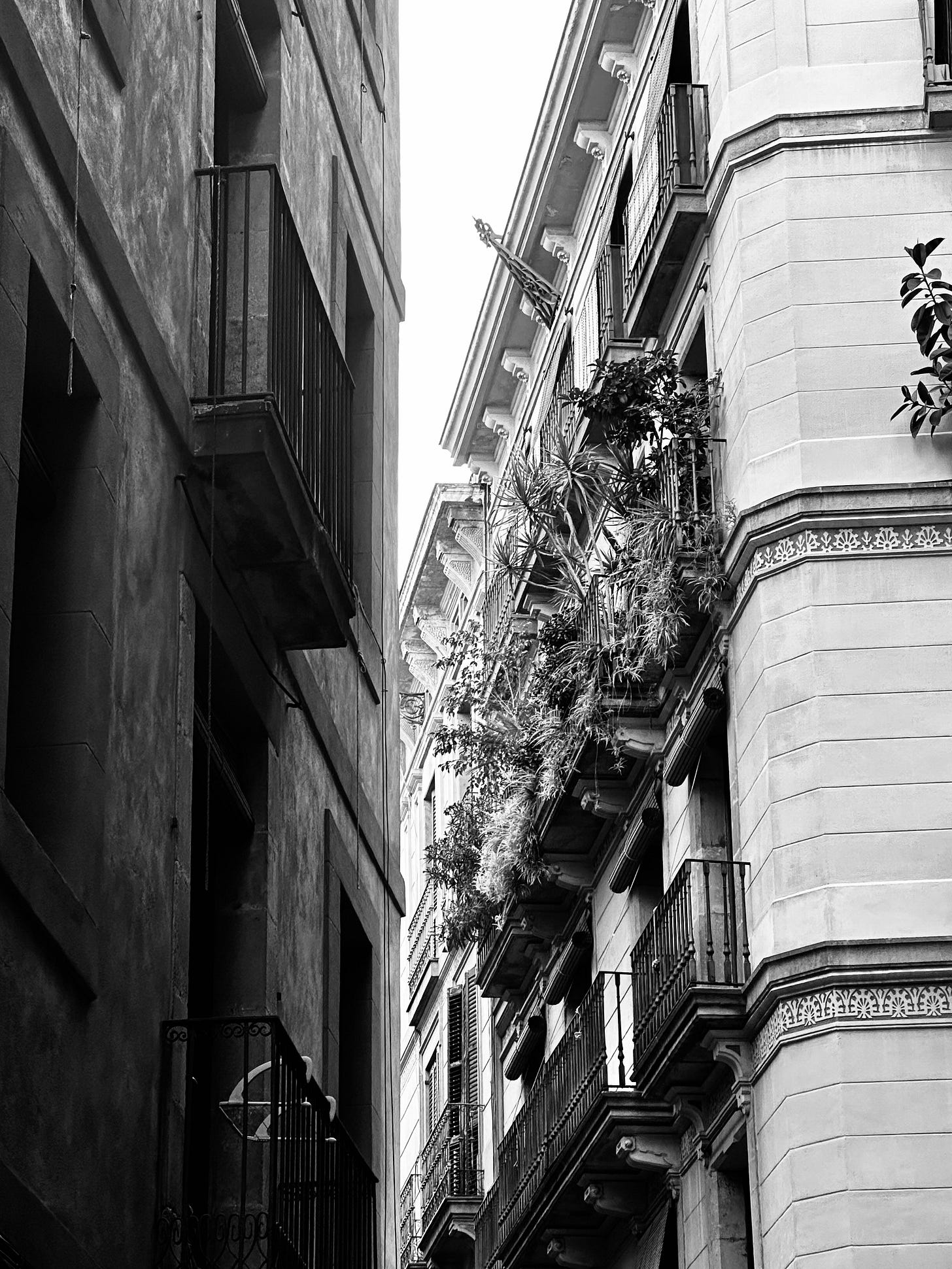Monochrome photography from Barcelona in Spain