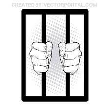 Hands on prison bars image.ai Royalty Free Stock SVG Vector and Clip Art