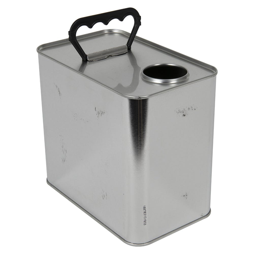 2-1/2 Liter Food-Grade Metal F-Style Oblong Can with 42mm REL Neck (Cap Sold Separately)