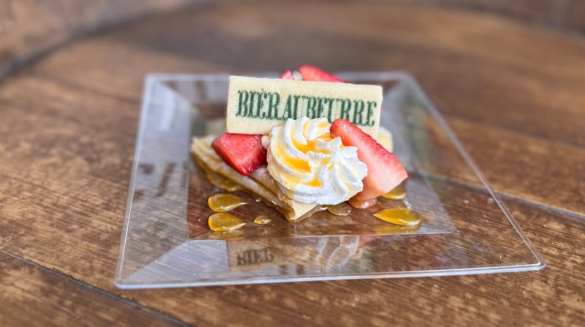 Butterbeer crepe at Epic Universe