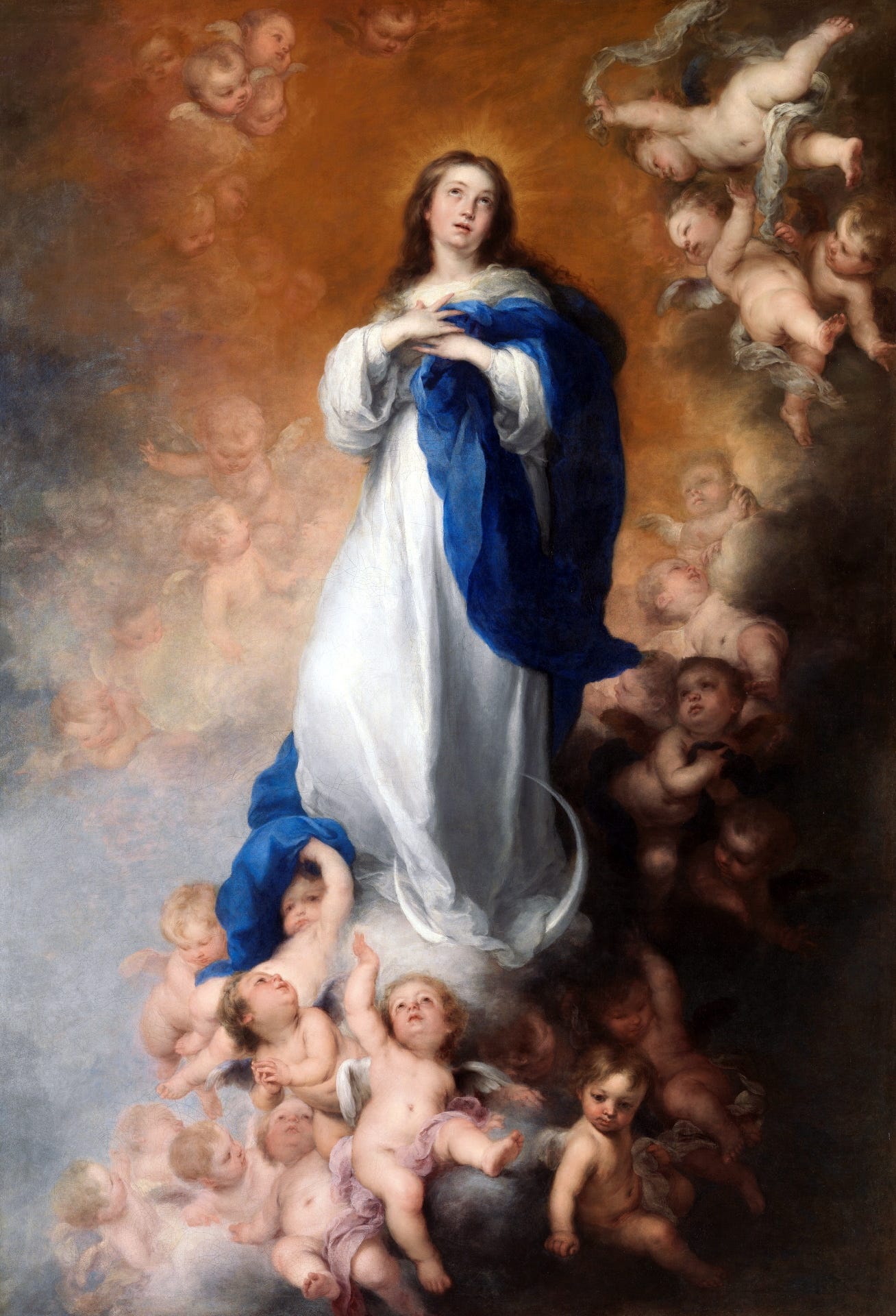 Bartolomé Esteban Murillo, The Immaculate Conception of Los Venerables (Soult Madonna), 1660–65, oil on canvas, 274 x 190 cm (Museo Nacional del Prado, Madrid)