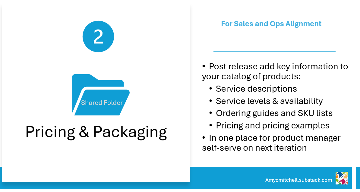 Pricing and packaging in shared folder for product managers