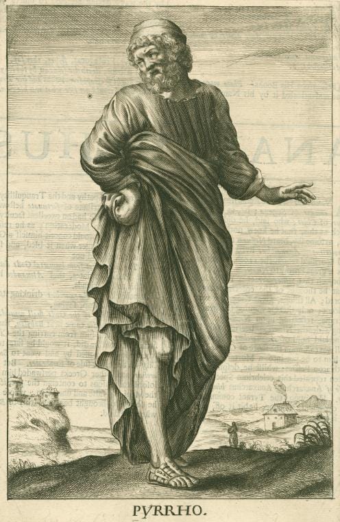 Drawing of Pyrrho.