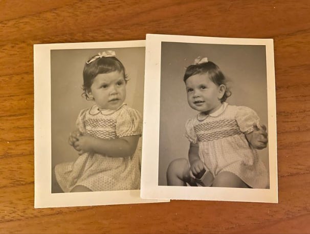 Toddler in smocked dress