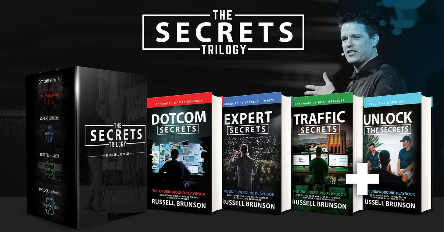 The Secrets Trilogy [2023] Russell Brunson Books Bundle