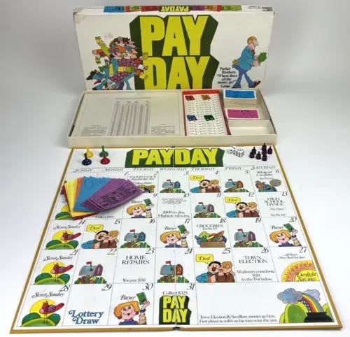 Vntg Payday Game 1975 Classic Edition Parker Brothers - No Instructions or Pad - Picture 1 of 16