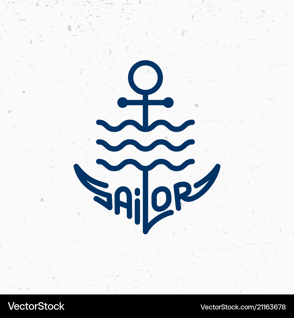 Sailor logo Royalty Free Vector Image - VectorStock