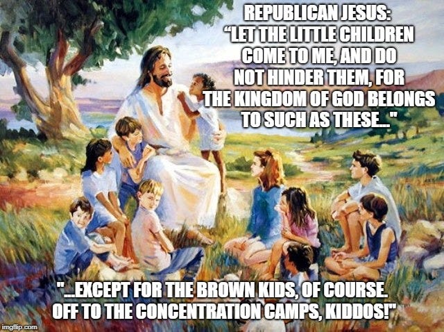 Republican Jesus, with Children - Imgflip