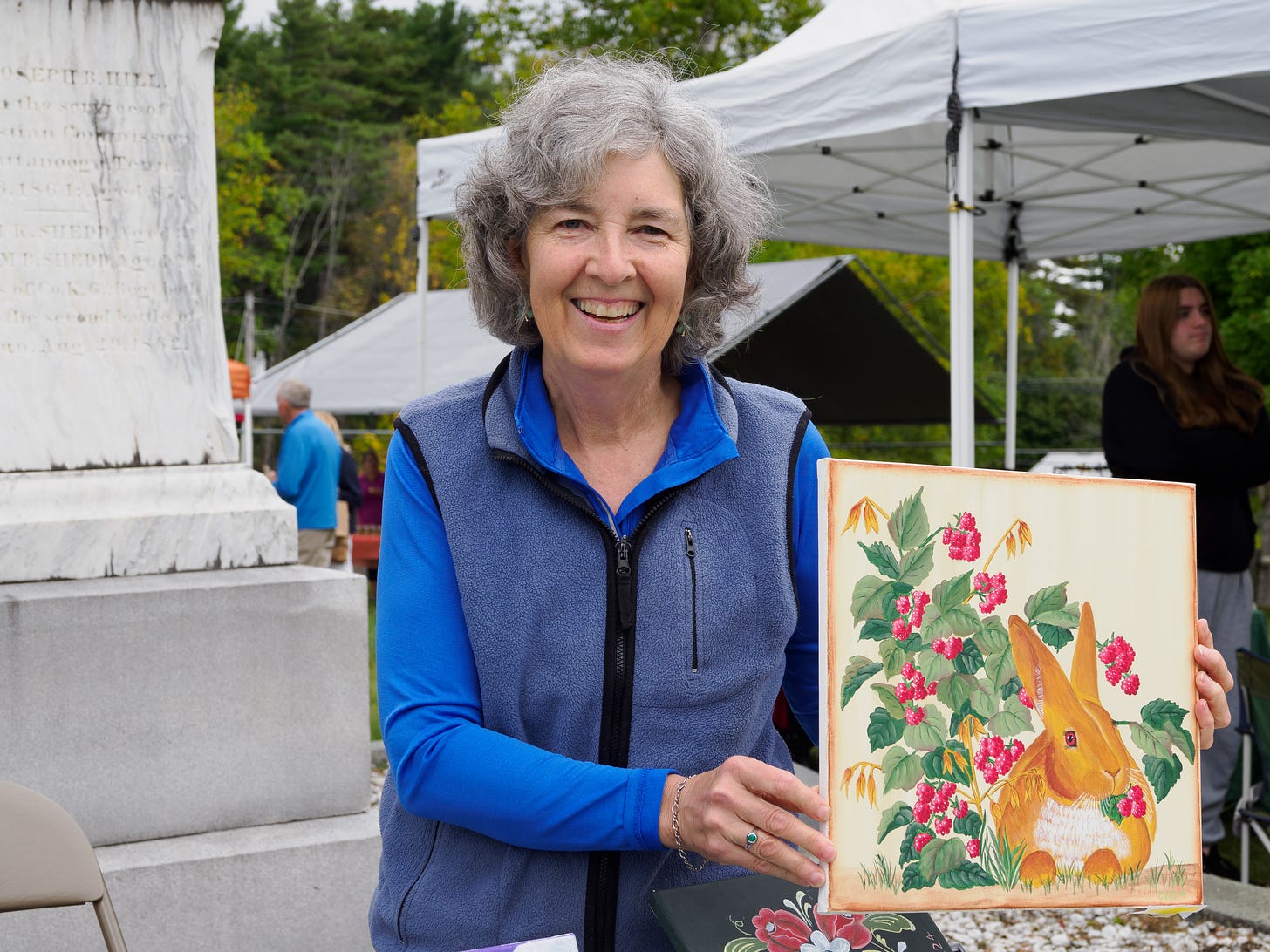 Cheryl with painting