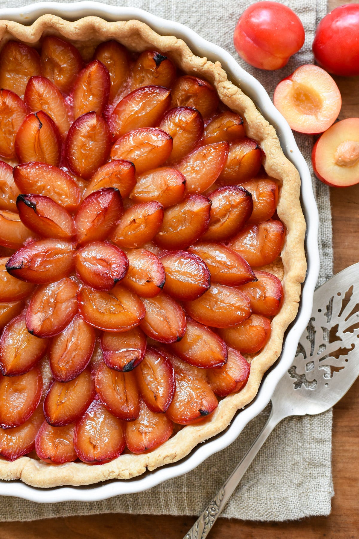 French plum tart