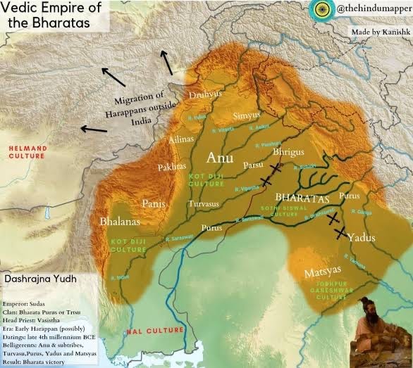 It took place on the banks of the Ravi River (then known as the Parushni) during the early Vedic period, around 1200 BCE. 

This epic conflict is detailed in the Rigveda, one of the oldest & most sacred texts of Sanatan Dharma. 