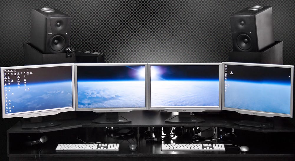 Multiscreen computer setup