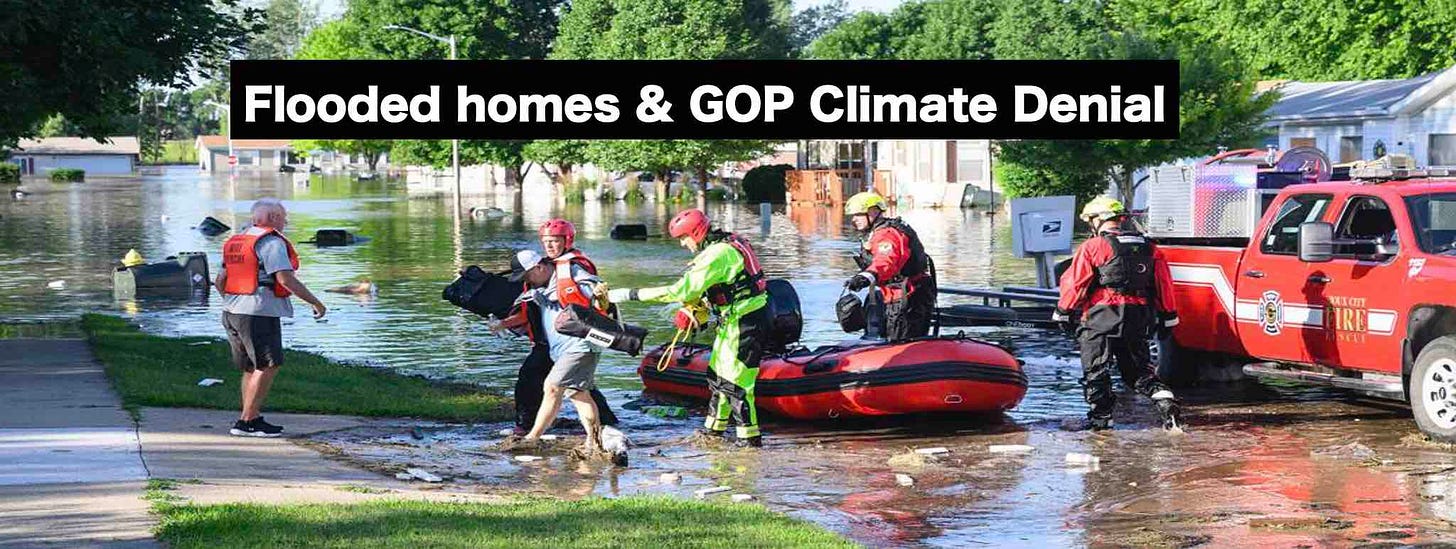 Flooded homes and GOP Climate denial