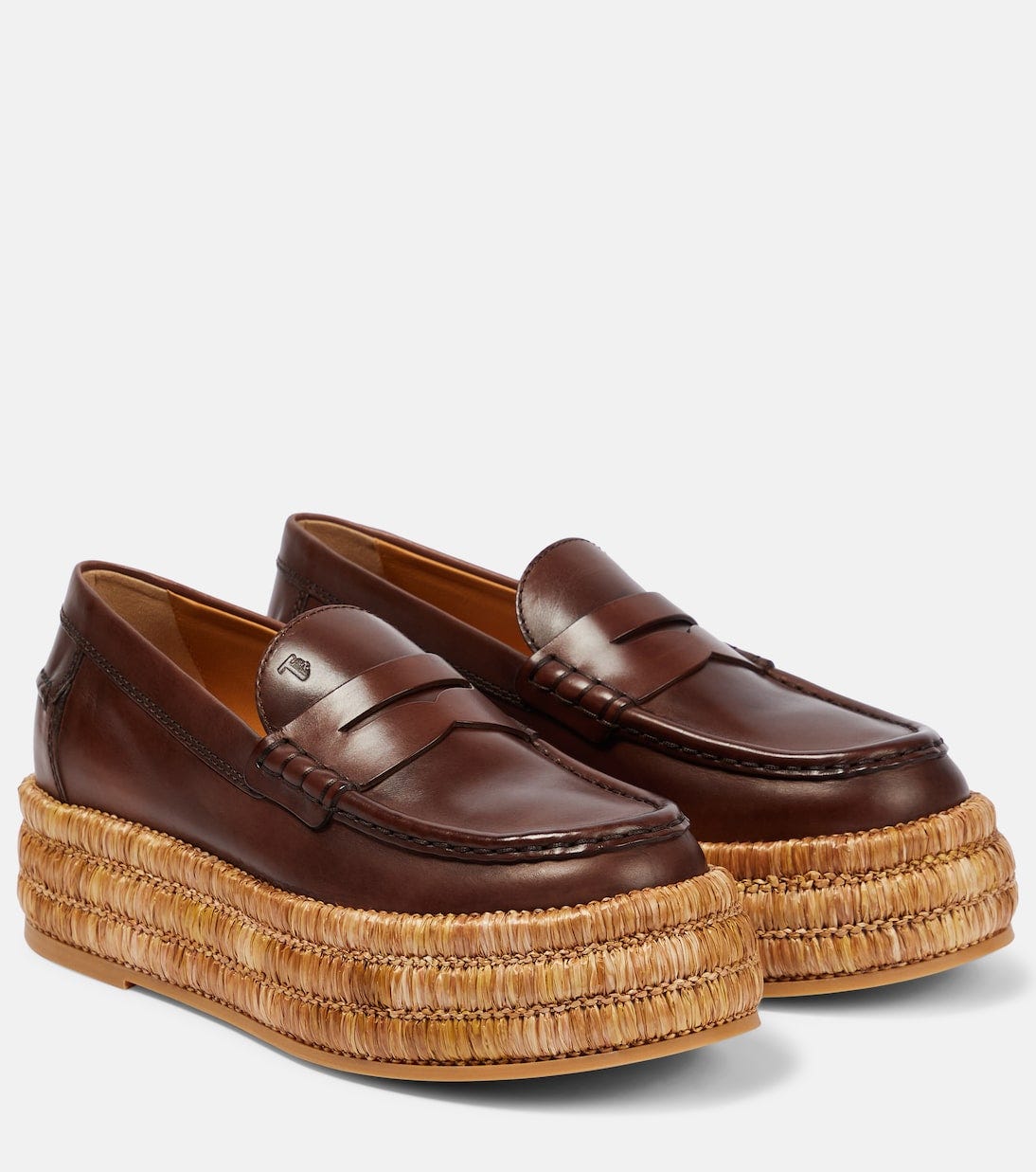 Leather platform loafers | Tod's