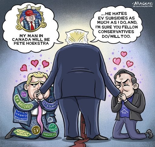 Ontario Premier Doug Ford’s ambitious electric vehicle investments face a collision course with Donald Trump’s return to power, raising tensions that could define Canada-U.S. relations.