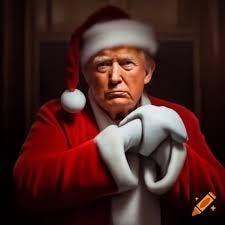 Donald trump dressed in santa claus ...