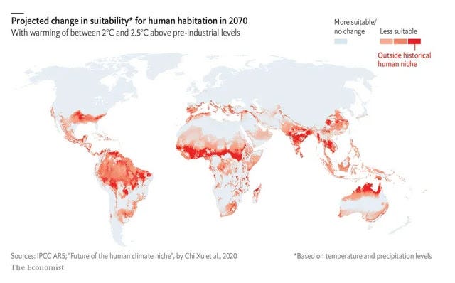 The Low-Down: How Climate Change May Force One Third of Humanity Out of  Most Livable Areas