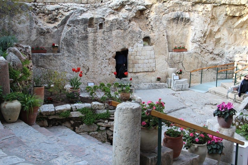 empty garden tomb in Jerusalem