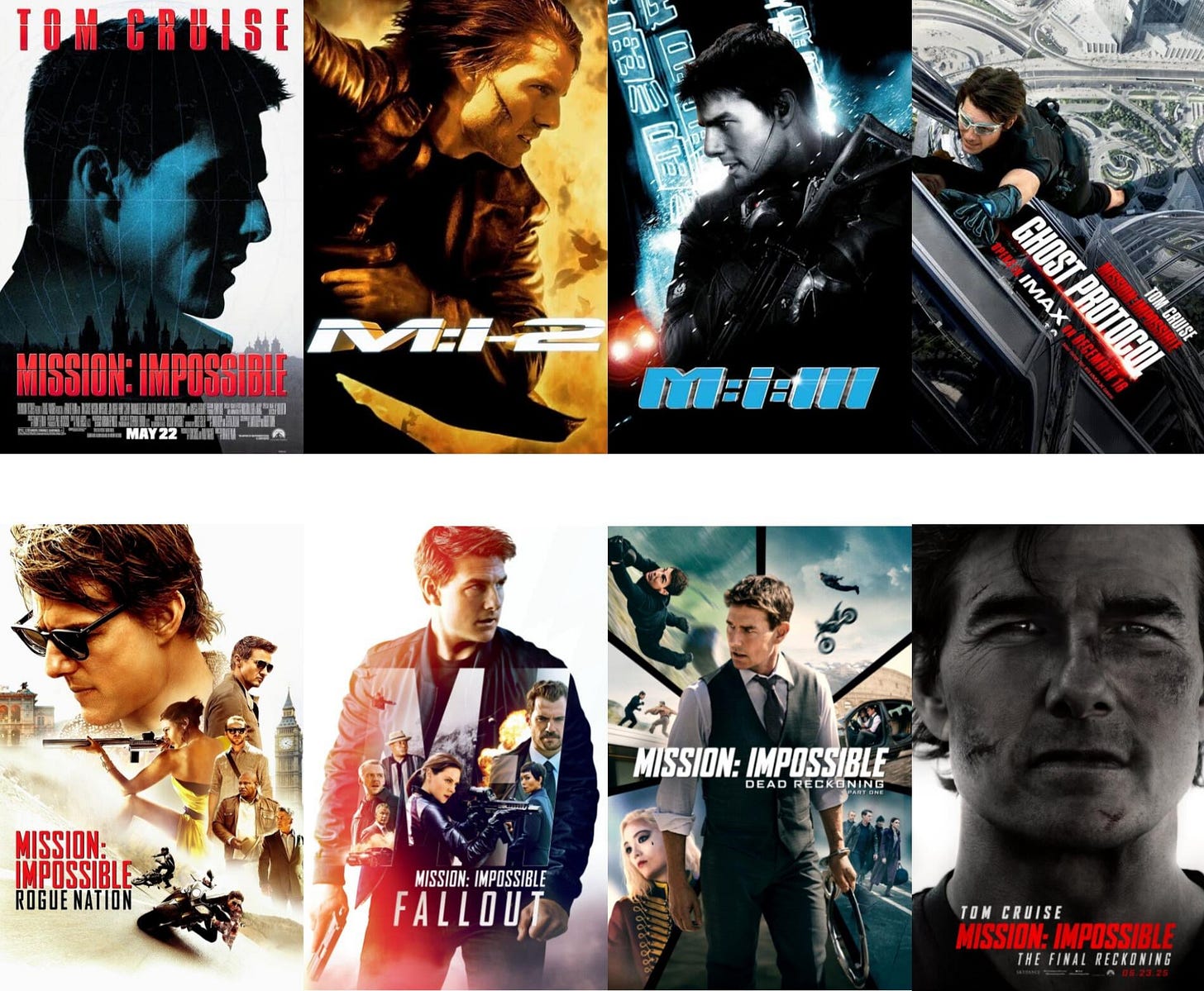 How do you rank all MI films from your least favourite to your favourite?  It's hard for me to ranked them all because I love this franchise in every  chapters are so