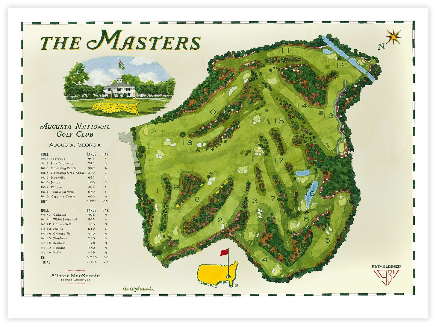 The Masters Course Map - Lee Wybranski