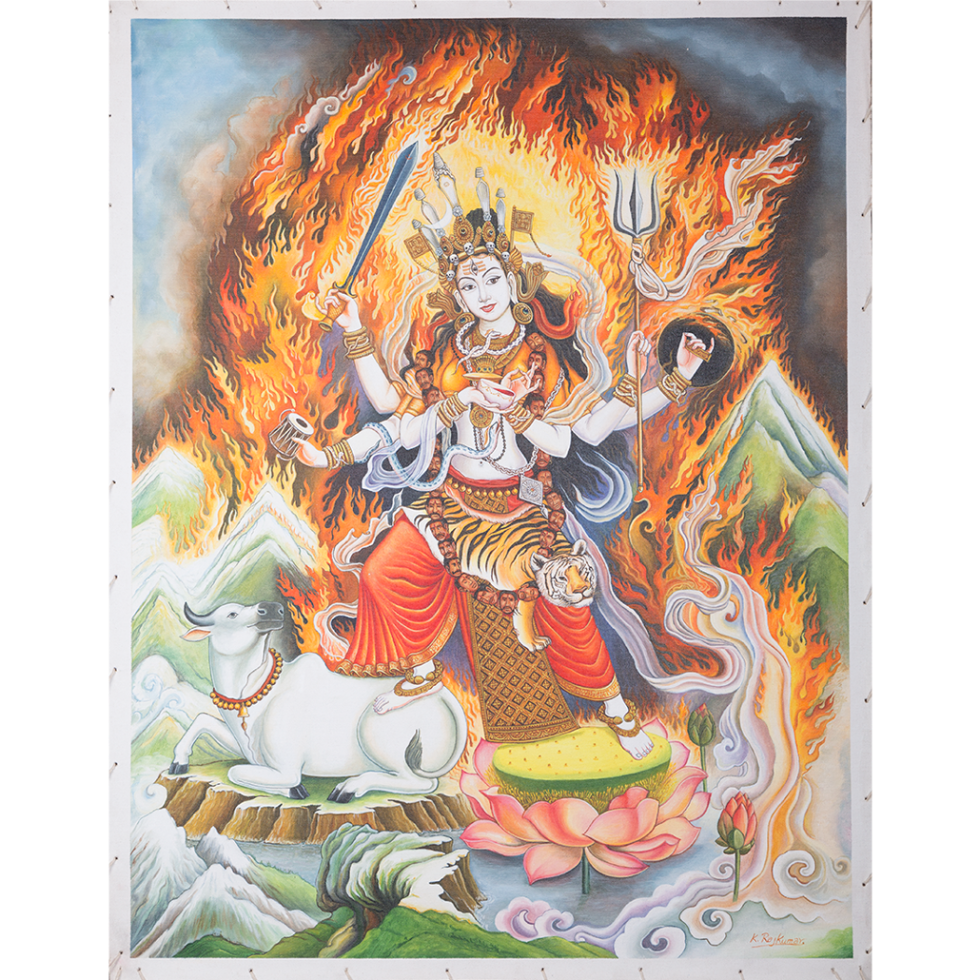 Lord Shiva - Handmade Thangka Thanka Painting from Nepal - Tibet House