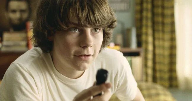 William at the end of Almost Famous holding a microphone for his intervie with Russell.