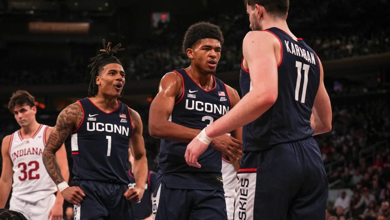 Defending champs UConn rout Indiana at Madison Square Garden