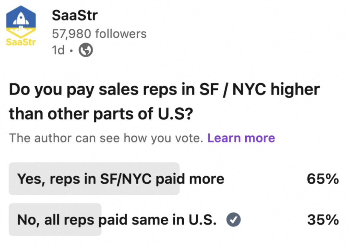 65% of You Pay Your SF and NY Reps More