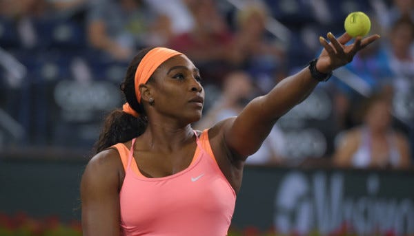 serena williams plays zarina davis at indian wells tennis 2015