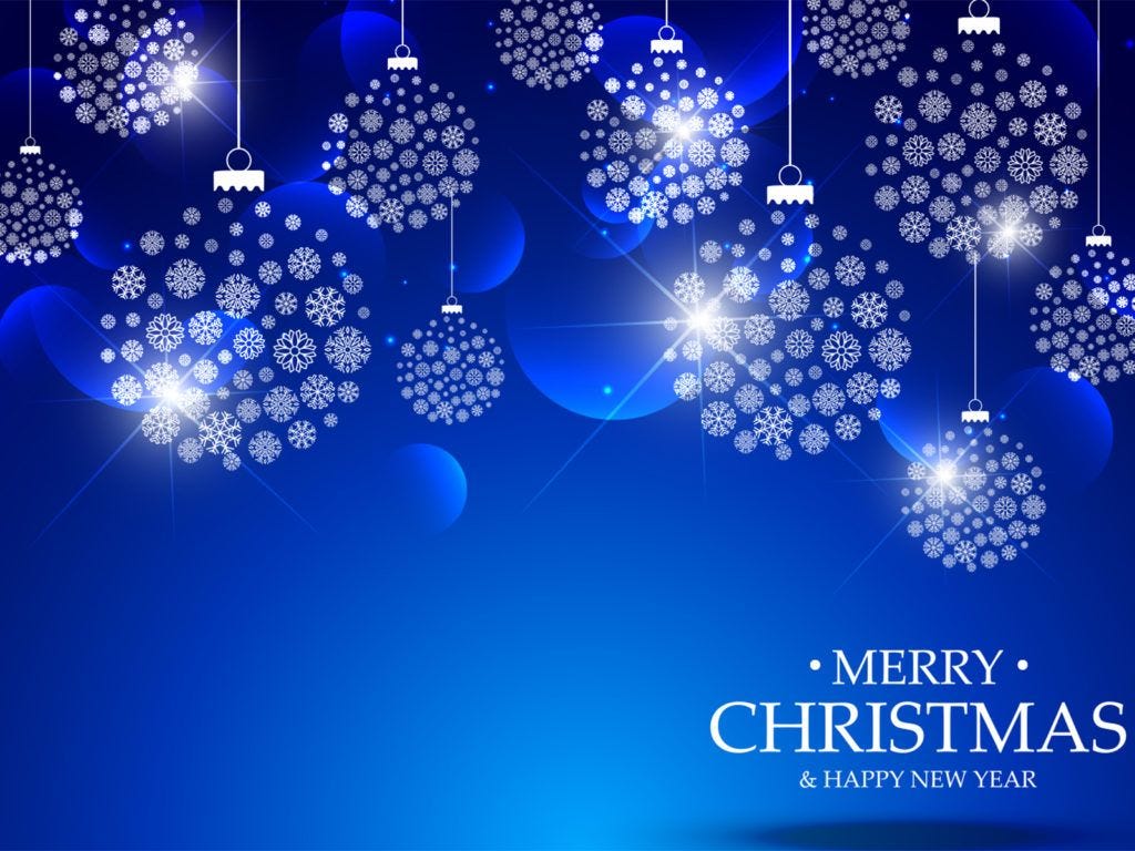 Blue Merry Christmas