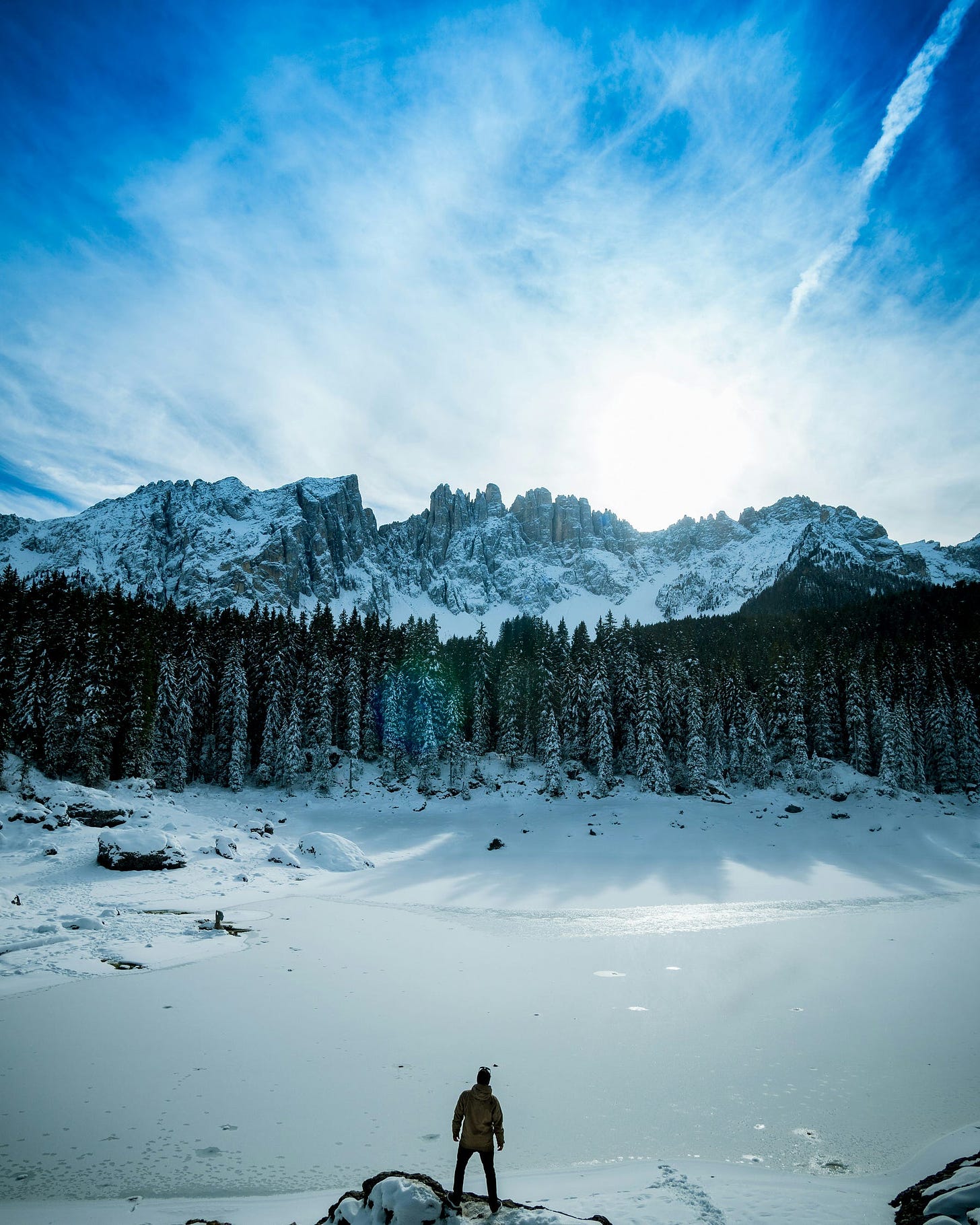 Frozen lake