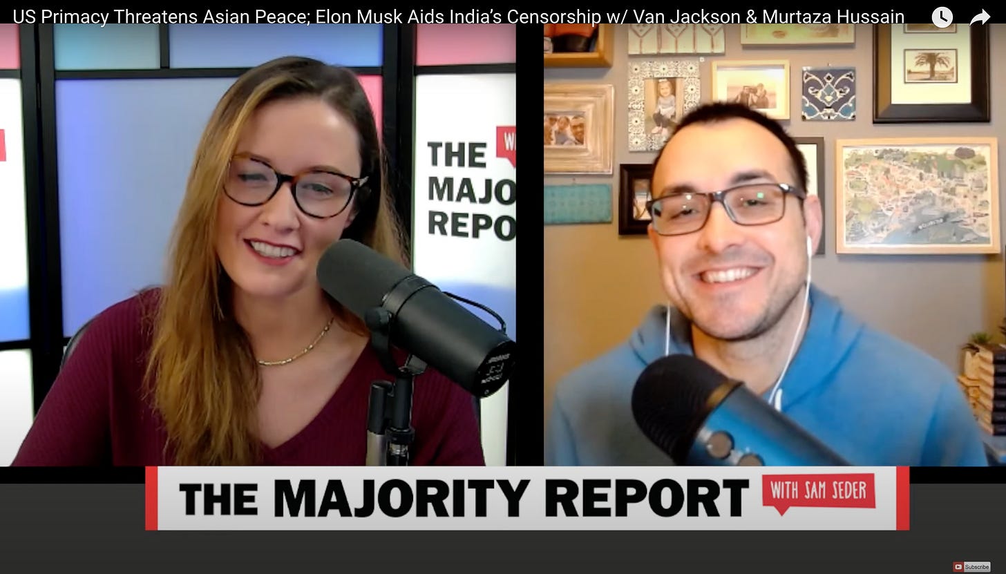 Appearance on The Majority Report to Talk China-Threat Politics