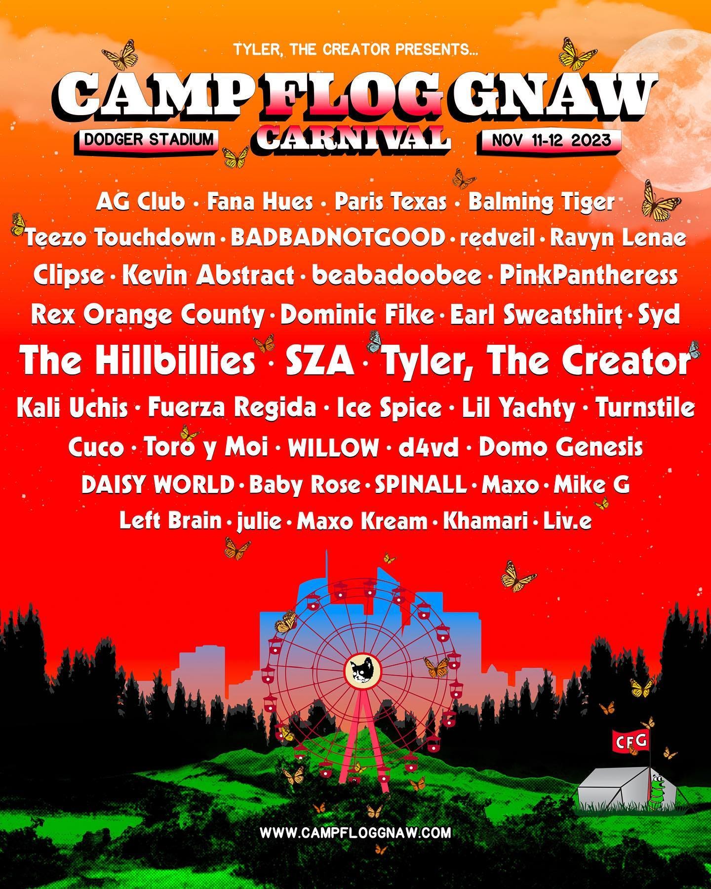 Tyler, the Creator, Clipse, SZA, and More Set for Camp Flog Gnaw Carnival  2023 | Pitchfork