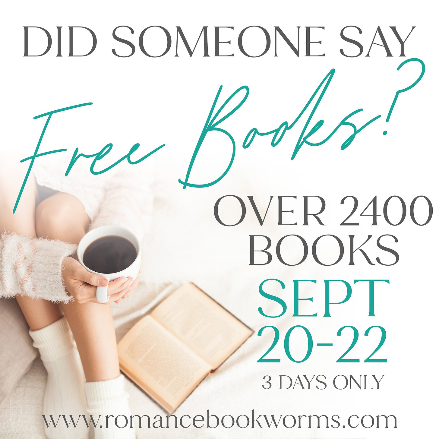 Did someone say Free Books? Over 2400 books free for three days only, Sept 20-22 at romance bookworms.com