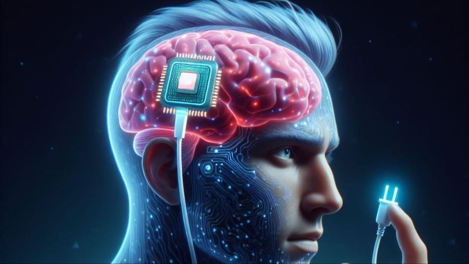 Image illustration of a brain implant (CoPilot)