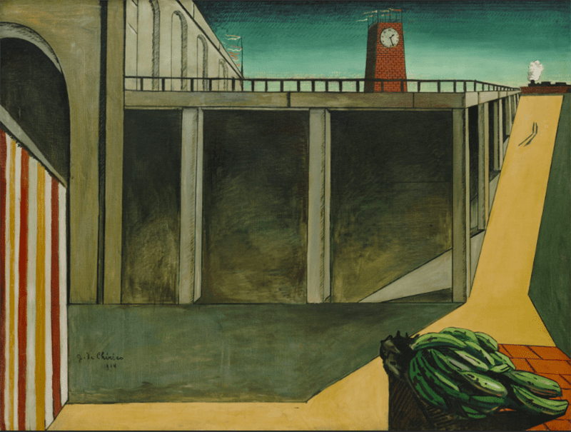 Gare Montparnasse (The Melancholy of Departure), Giorgio de Chirico, 1914, The Museum of Modern Art