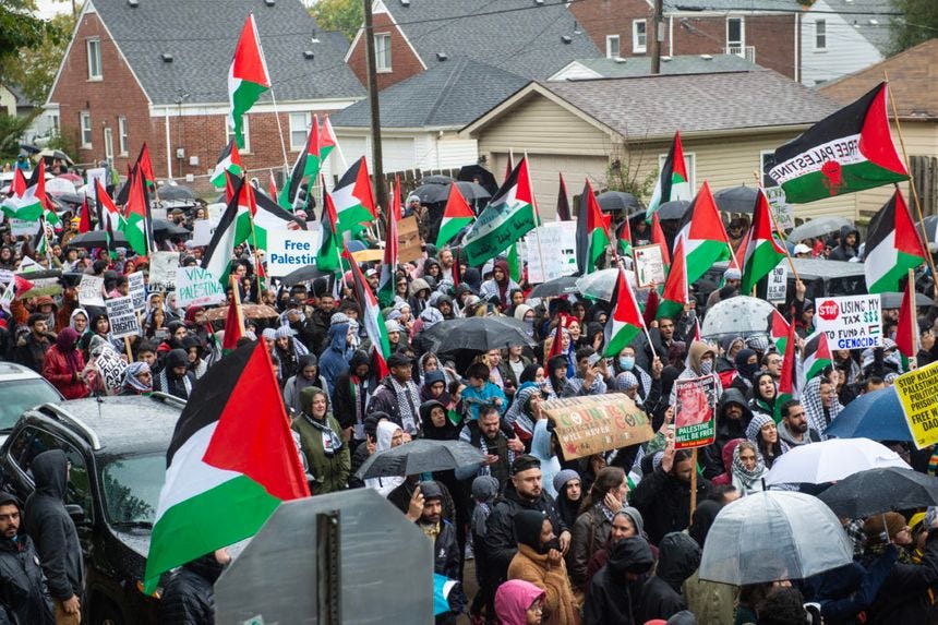 Demonstration Held In Support Of The People Of Palestine In Dearborn, Michigan