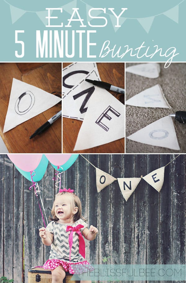 Easy Five Minute Bunting Using a Sharpie