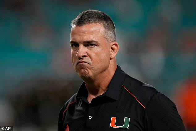 Miami coach Mario Cristobal takes full blame for Georgia Tech loss after announcer Tim Hasselbeck slammed him for 'the worst coaching decision' he has seen | Daily Mail Online Miami coach Mario Cristobal takes full blame for Georgia Tech loss after announcer Tim Hasselbeck slammed him for 'the worst coaching decision' he has seen | Daily Mail Online