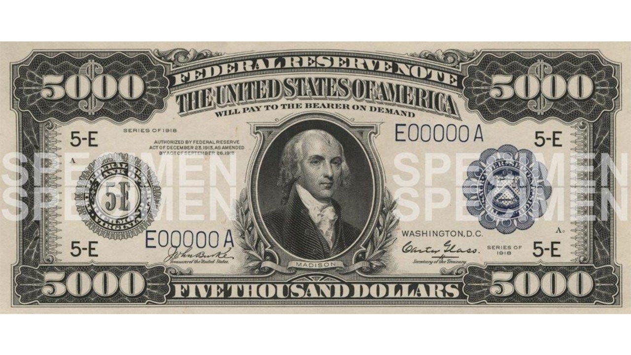 James Madison $5000 