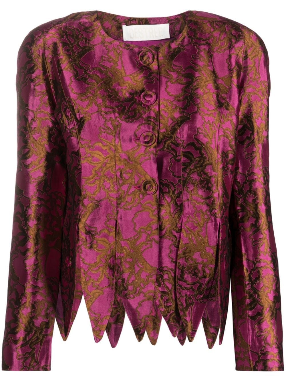 Image 1 of DESTREE Wade floral-jacquard satin jacket