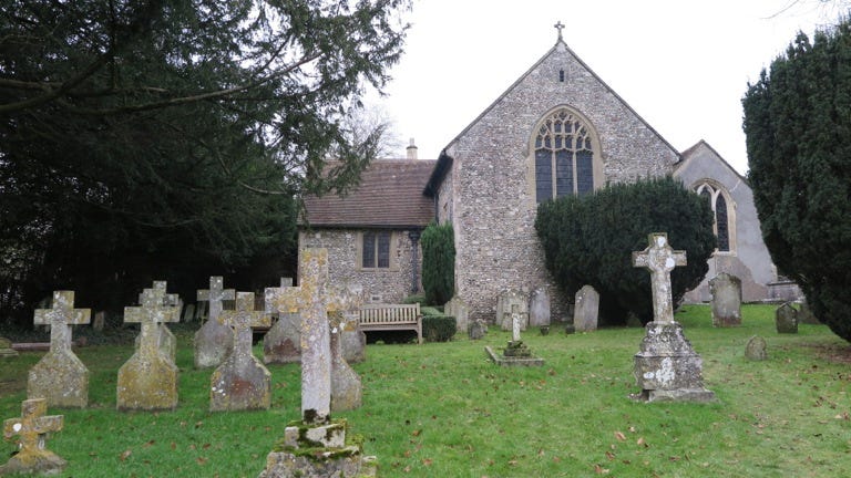 Compton church, a place loved by Gran and her final resting place.