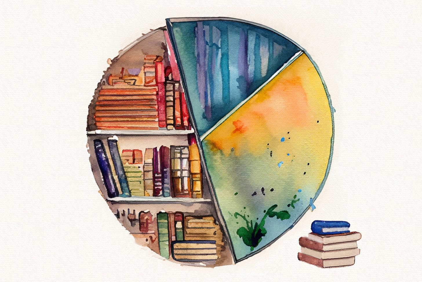 A bookish pie chart.