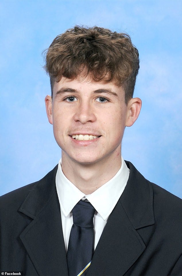 Mr Haining was a talented athlete who had only recently graduated Year 12