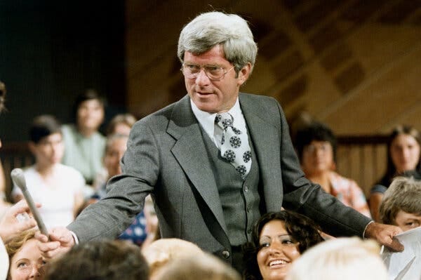 Phil Donahue, Daytime Talk Show Host, Dies at 88 - The New York Times