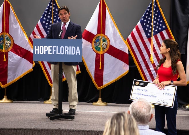 Hope Florida Initiative is topic of Gov. Ron DeSantis and Casey DeSantis  visit