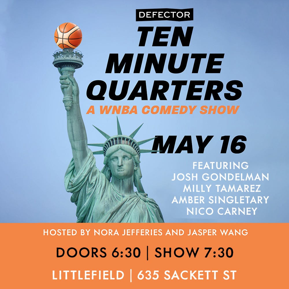 Flyer for Ten Minute Quarters show this Friday night at Littlefield.