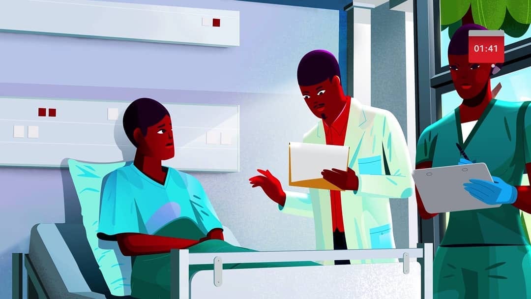 Frame grabs from Prudential Zenith Insurance's How To video for their Hospital Cash Plan
