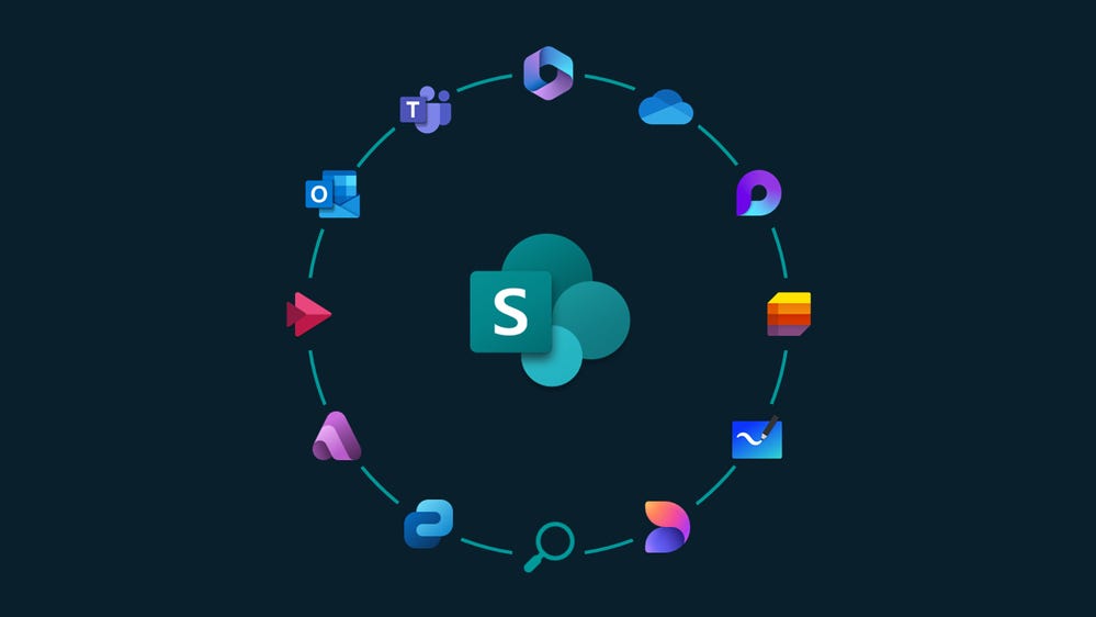 thumbnail image 1 captioned SharePoint is the primary content services platform across Microsoft 365 apps.